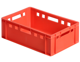 Imagen de Caja de Plástico Cárnica E2 Roja 40 x 60 x 20 cm 