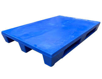 Imagen de Palet Plástico Usado Azul Superficie Lisa 80 x 120 cm